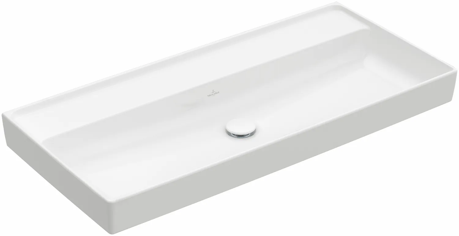 Villeroy & Boch Schrankwaschtisch aus TitanCeram „Collaro“ 1000 × 470 × 160 mm, ohne Hahnlochbohrung in Weiß Alpin Villeroy & Boch Schrankwaschtisch aus TitanCeram „Collaro“ 1000 × 470 × 160 mm, ohne Hahnlochbohrung in Weiß Alpin