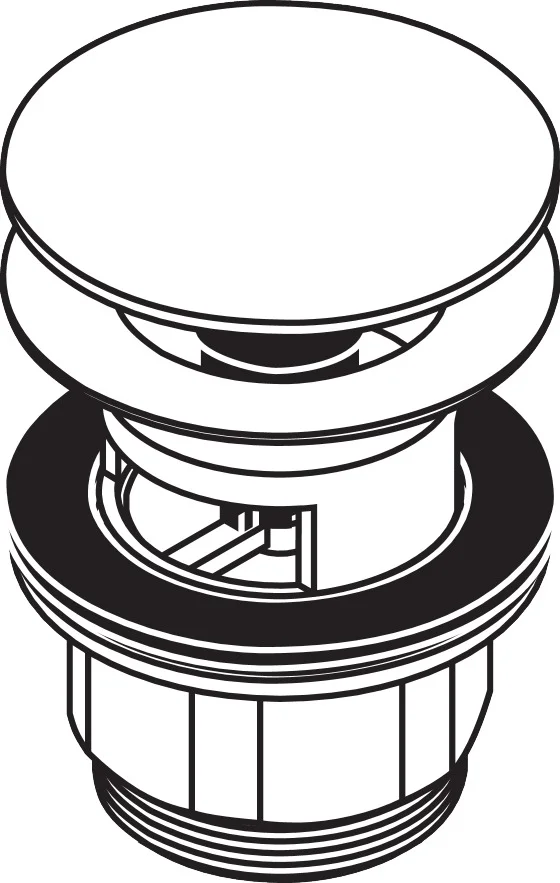 Hansgrohe Ablaufgarnitur Push-Open für Waschtisch und Bidet, Chrom, G 1 1/4" mit Überlauf Hansgrohe Ablaufgarnitur Push-Open für Waschtisch und Bidet, Chrom, G 1 1/4" mit Überlauf