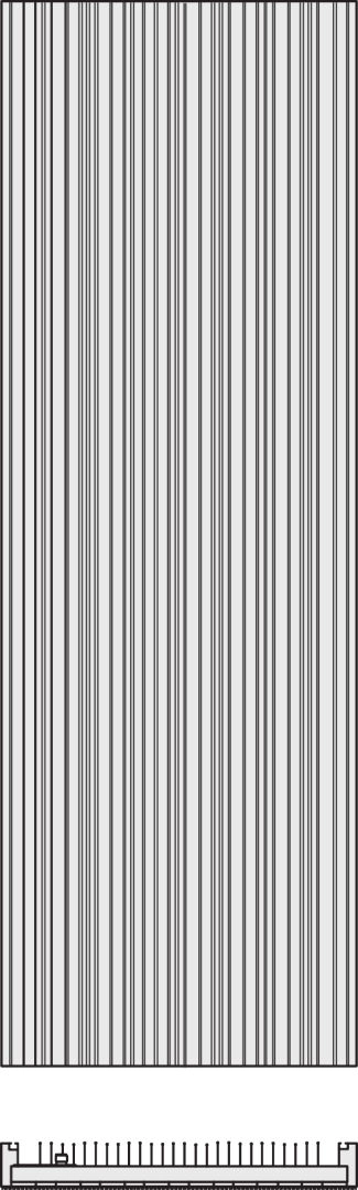 Kermi Design-Heizkörper „Bryce®“ 45 × 160 cm in Weiß (RAL 9016)