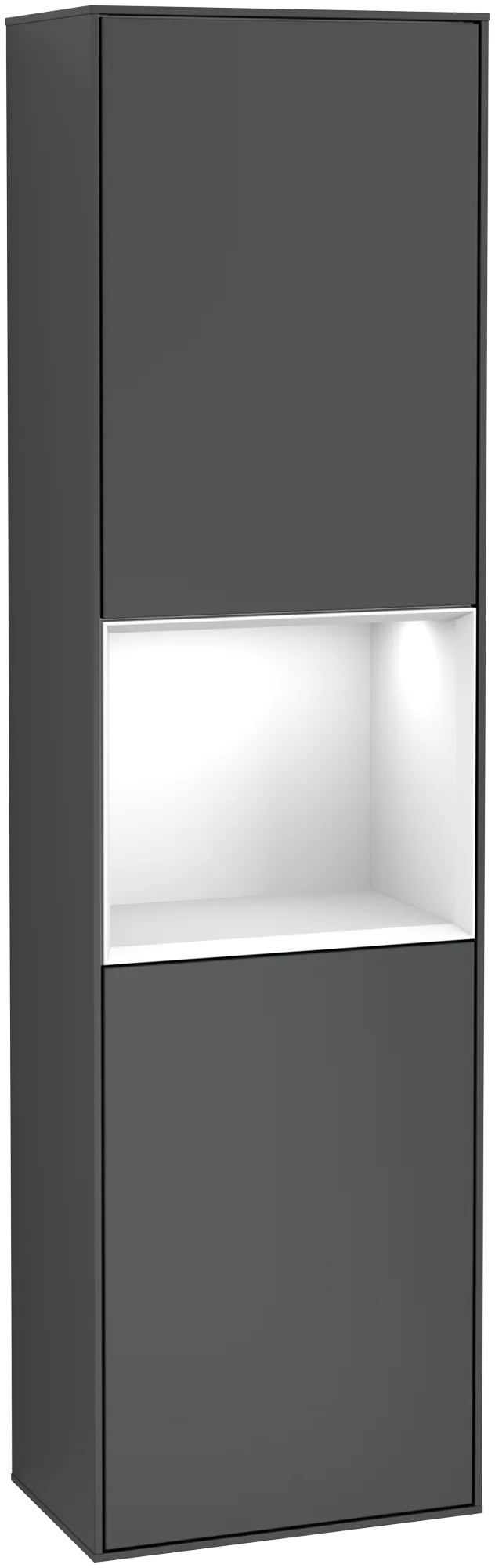 Villeroy & Boch Hochschrank Finion F460GFHG, Eckig Midnight Blue Matt Lacquer, 1516 mm Höhe, 418x270 mm, mit Beleuchtung und Push-to-open Funktion Villeroy & Boch Hochschrank Finion F460GFHG, Eckig Midnight Blue Matt Lacquer, 1516 mm Höhe, 418x270 mm, mit Beleuchtung und Push-to-open Funktion