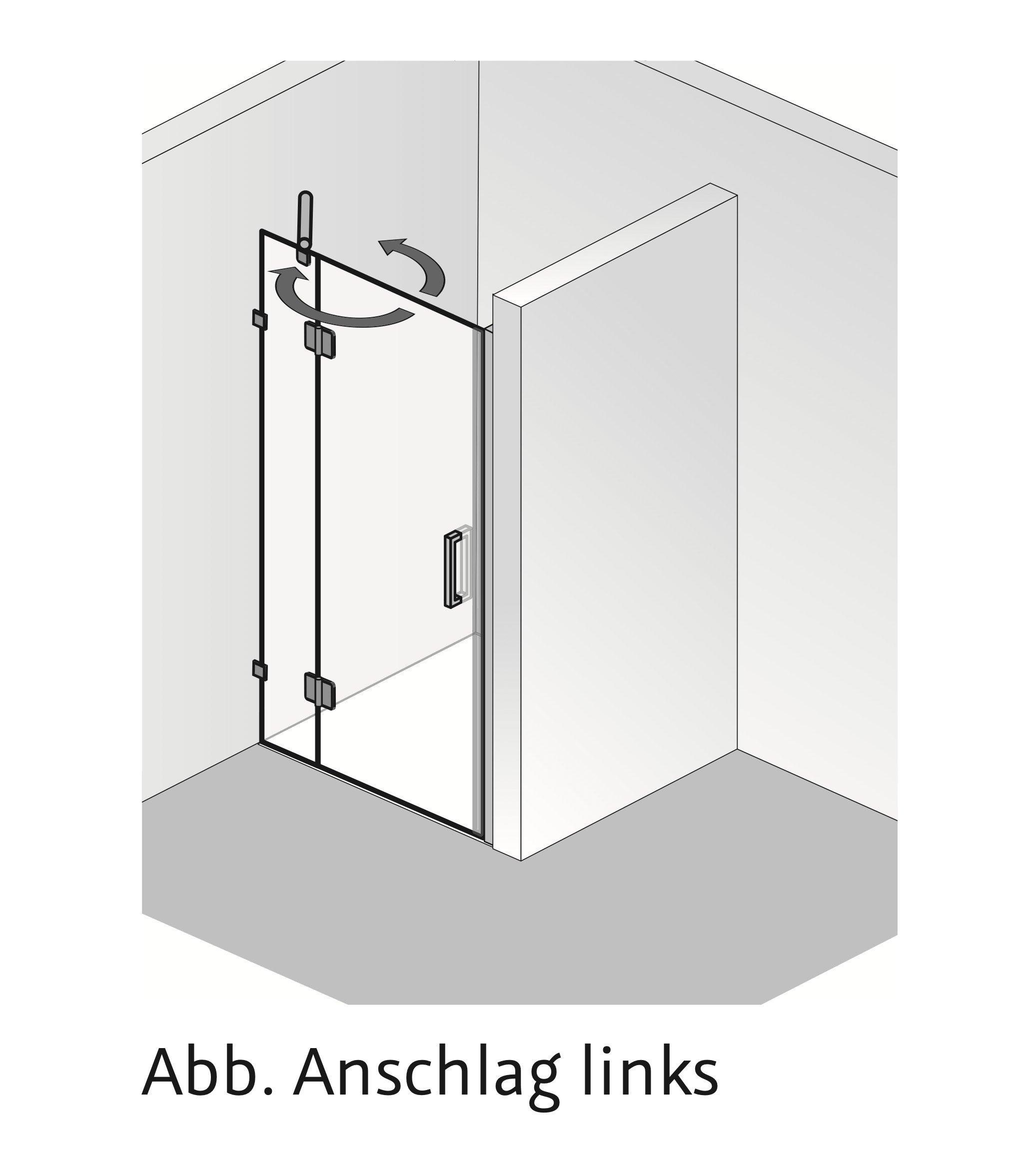 HSK rahmenlos Drehtür pendelbar an Nebenteil „Aperto Pur“ für Nische Glas Klar hell, Scharniere Chromoptik (Alu Hochglanz poliert), Sondergröße HSK rahmenlos Drehtür pendelbar an Nebenteil „Aperto Pur“ für Nische Glas Klar hell, Scharniere Chromoptik (Alu Hochglanz poliert), Sondergröße