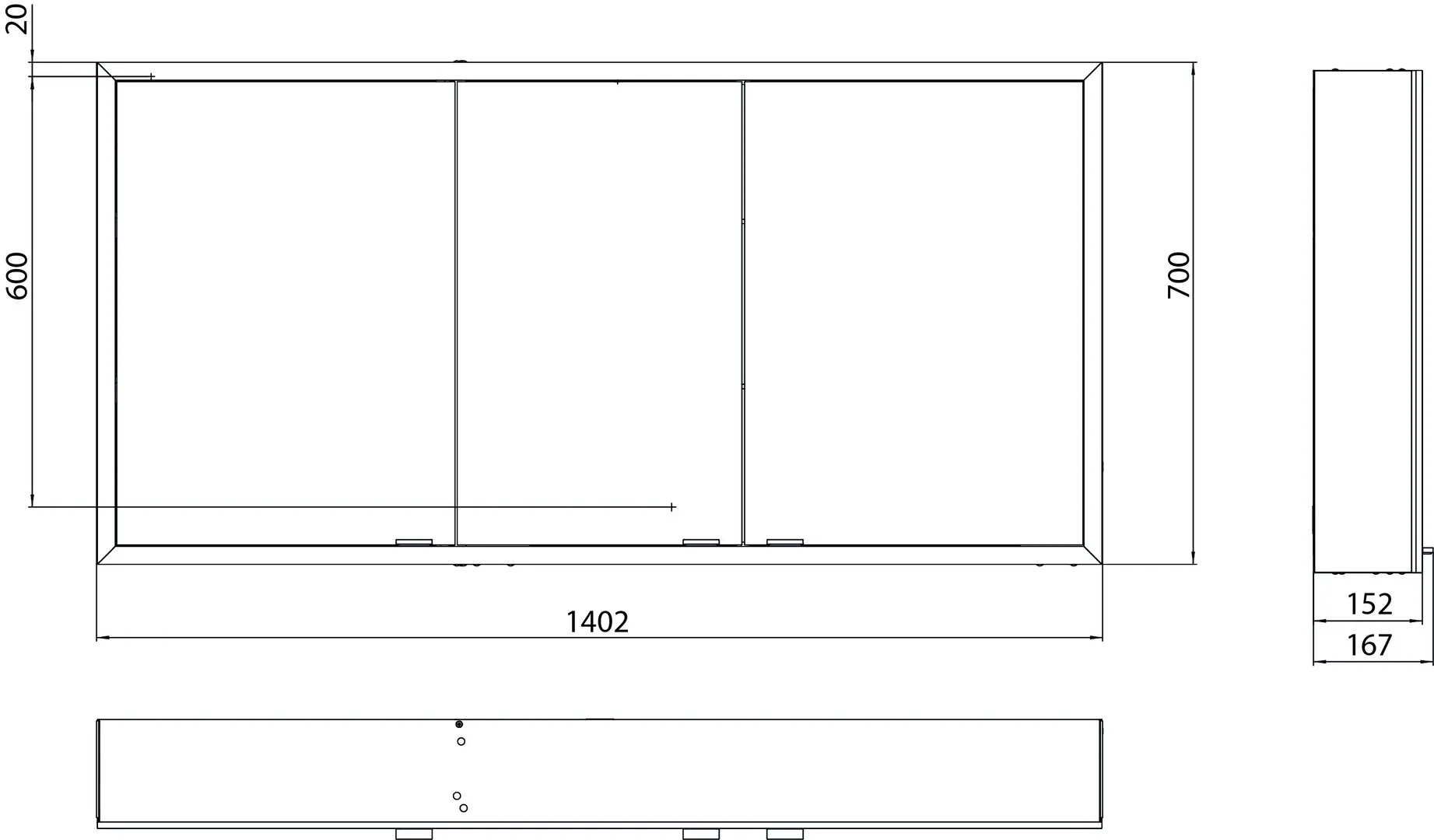 emco Spiegelschrank „prime“ Facelift 143 × 73 × 16,7 cm