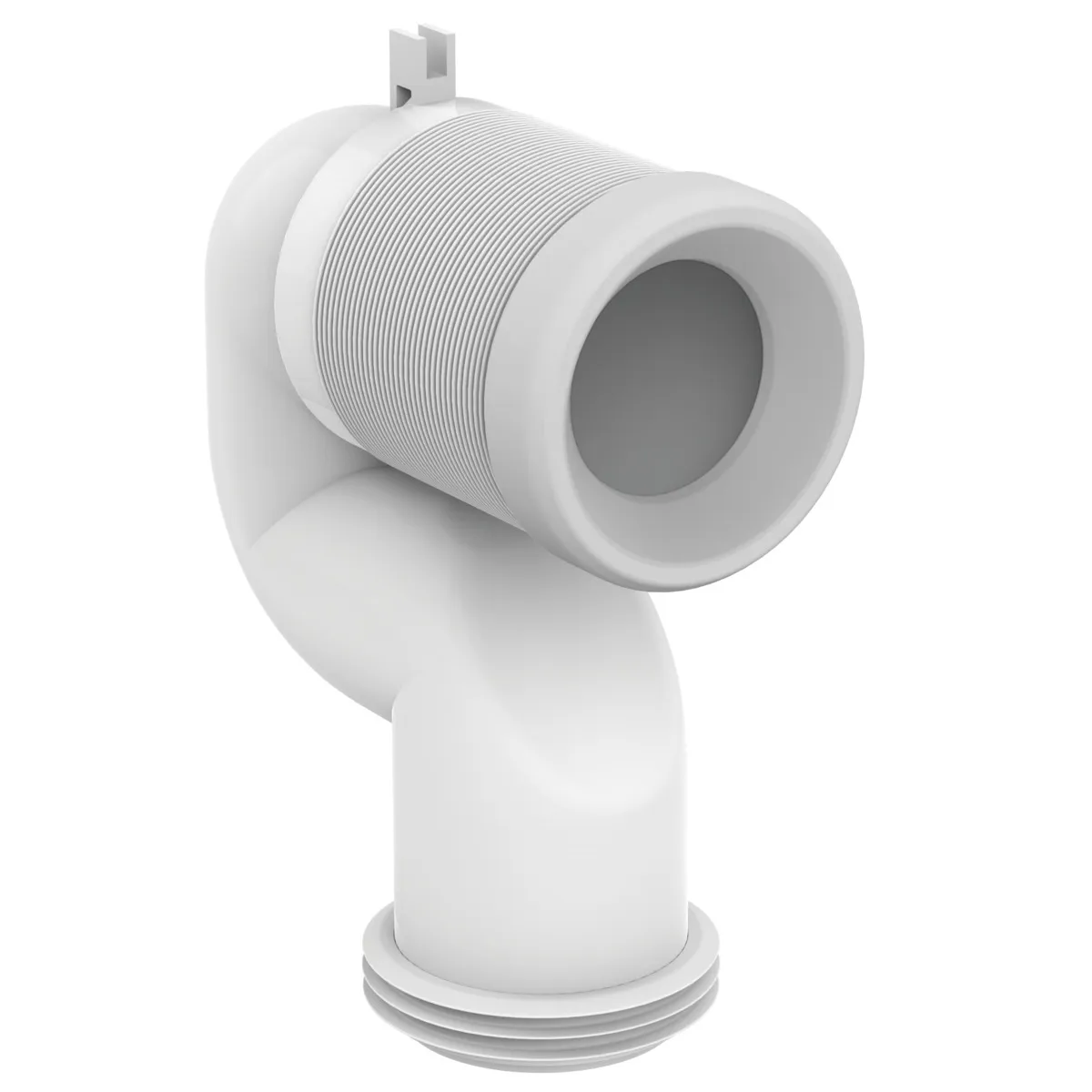 Ideal Standard WC-Anschlussstutzen T002667, 90 Grad Bogen, weiß, 0,74 kg