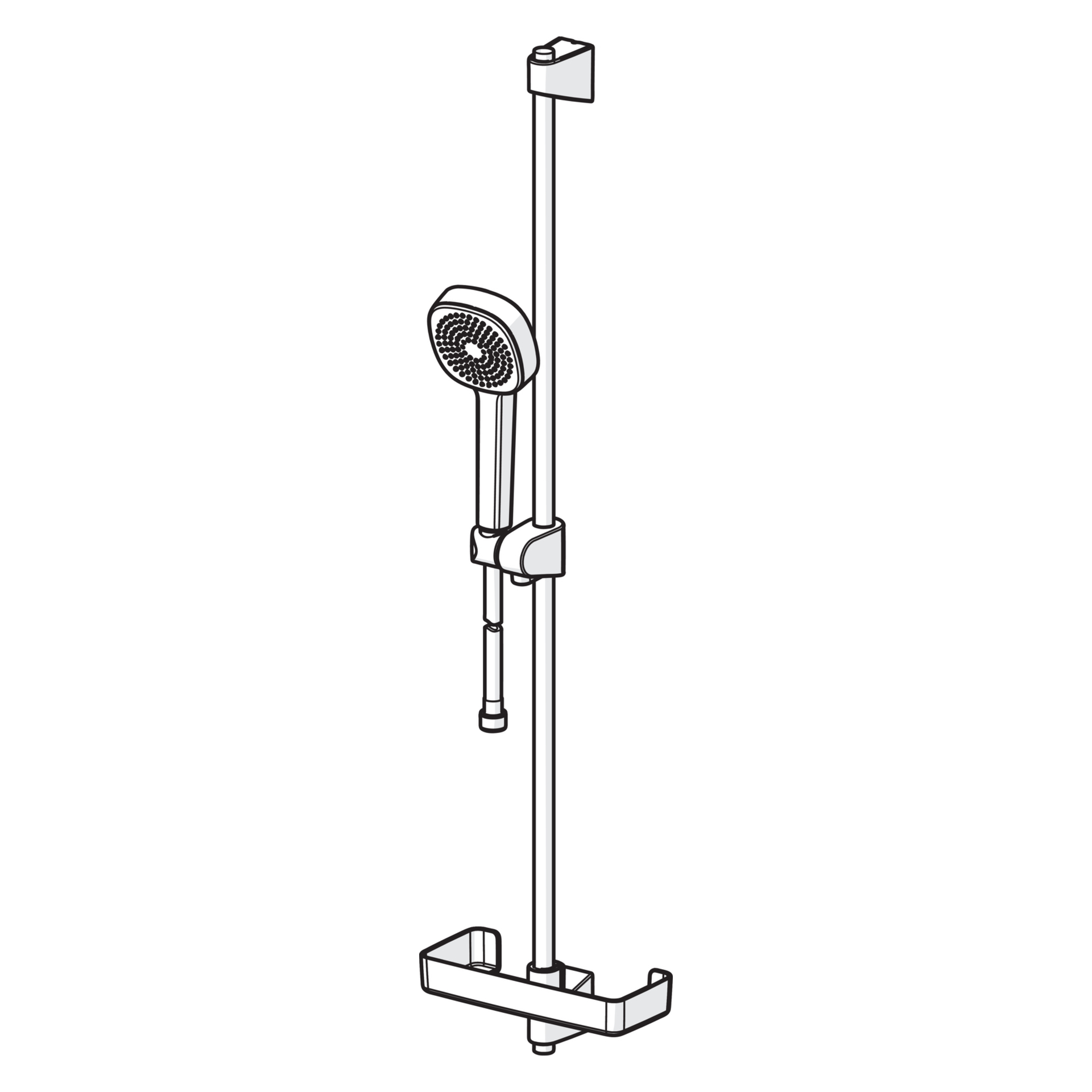 HA Wandstangengarnitur HANSABASICJET Style 4479 1-strahlig Chrom