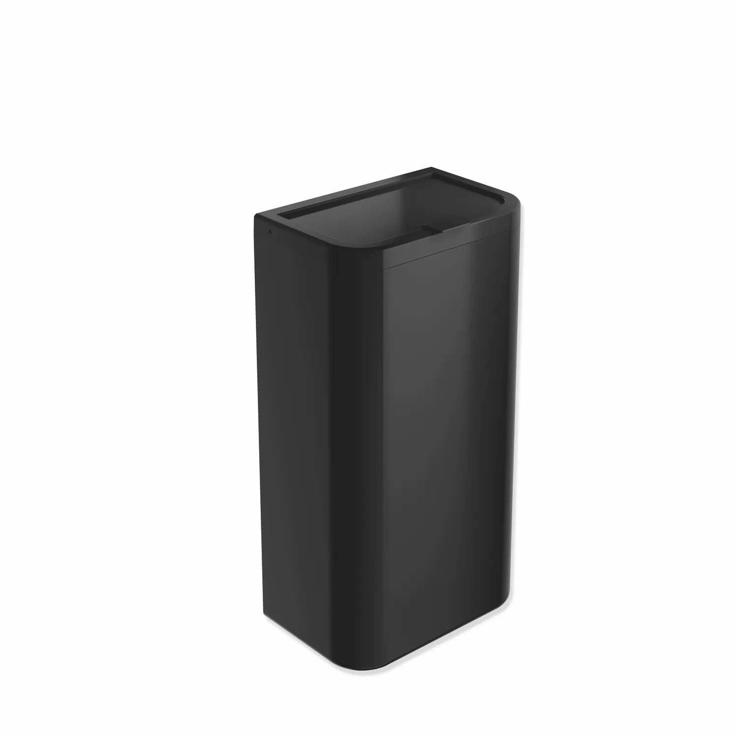 Papierabfallbehälter, Polyamid in Farbe 90, Fassungsvermögen ca. 25 l, mit Deckel, Breite 281 mm, Höhe 505 mm, Tiefe 181 mm, Wandmontage, in Farbe 90 (Tiefschwarz) Papierabfallbehälter, Polyamid in Farbe 90, Fassungsvermögen ca. 25 l, mit Deckel, Breite 281 mm, Höhe 505 mm, Tiefe 181 mm, Wandmontage, in Farbe 90 (Tiefschwarz)