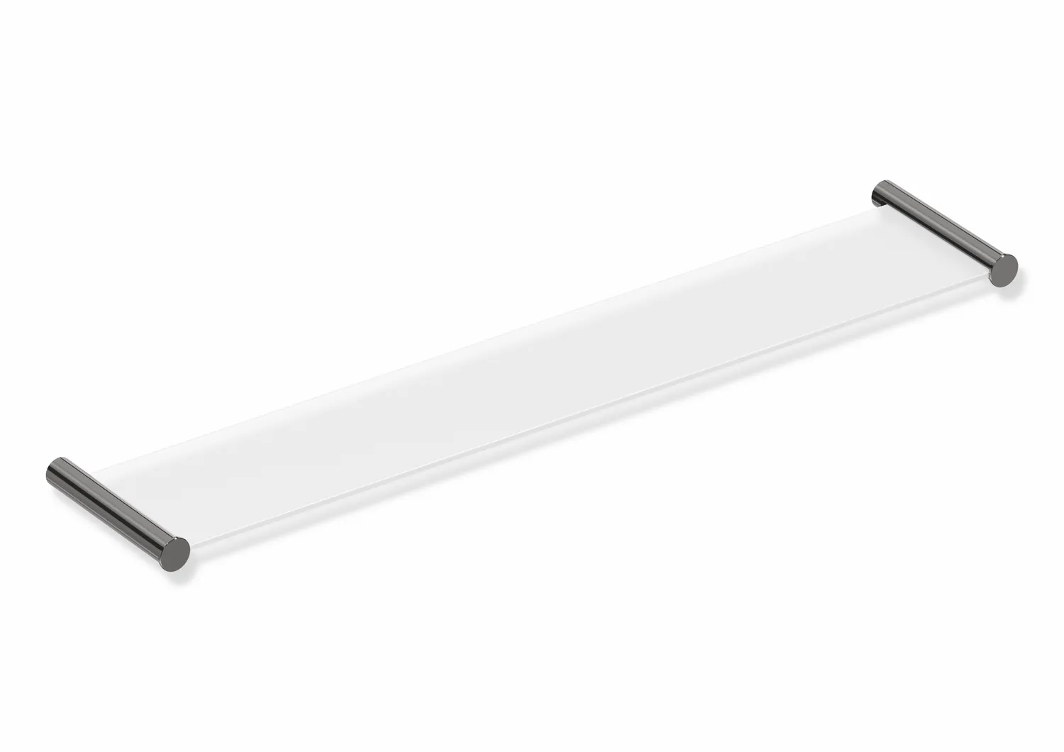 Ablage des Systems 162, Edelstahl, PVD, bestehend aus seitlichen Halteelementen und Ablagefläche aus Glas, 600 mm breit, 122 mm tief, in Farbe CK (Messing glänzend) Ablage des Systems 162, Edelstahl, PVD, bestehend aus seitlichen Halteelementen und Ablagefläche aus Glas, 600 mm breit, 122 mm tief, in Farbe CK (Messing glänzend)