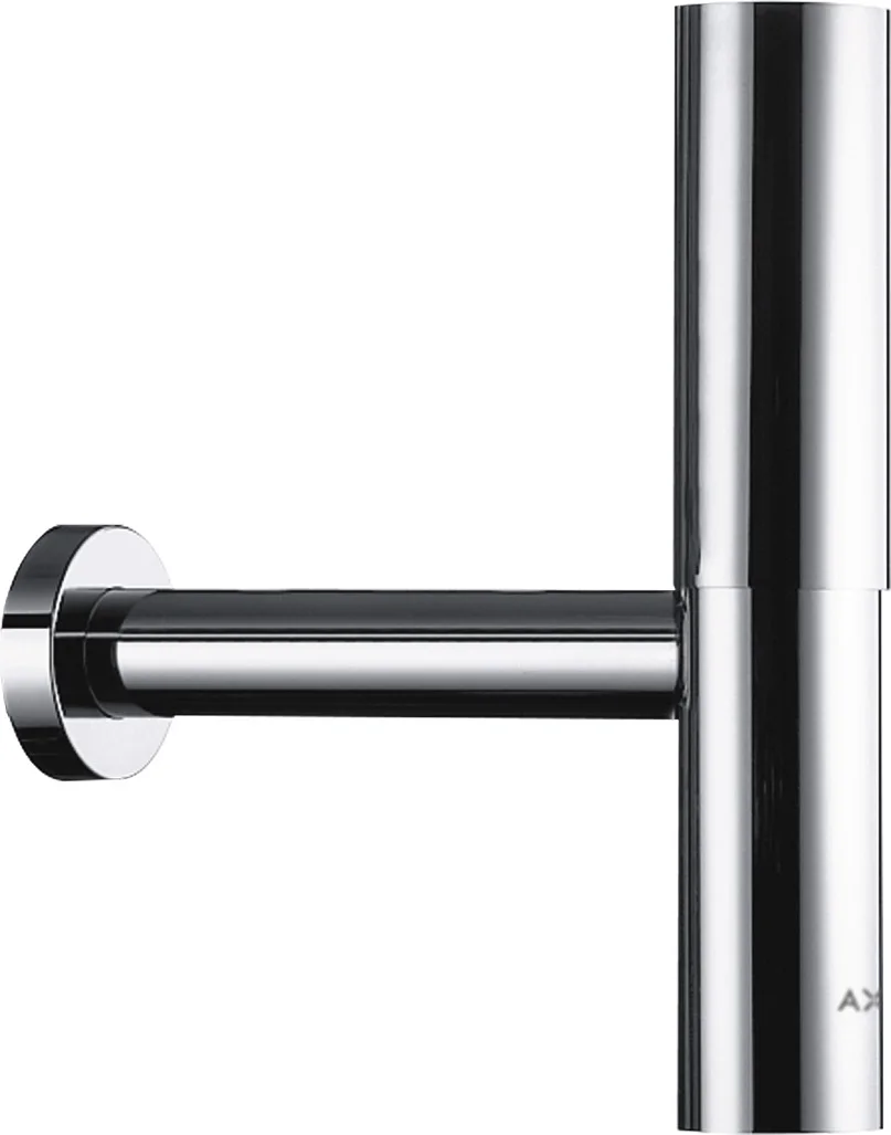 Hansgrohe AXOR Design Siphon Flowstar Chrom, verstellbarer Einbau mit 65–165 mm Verstellweg, Wandabstand 330 mm, Stauwasserhöhe 70 mm, Anschluss G 1 1/4