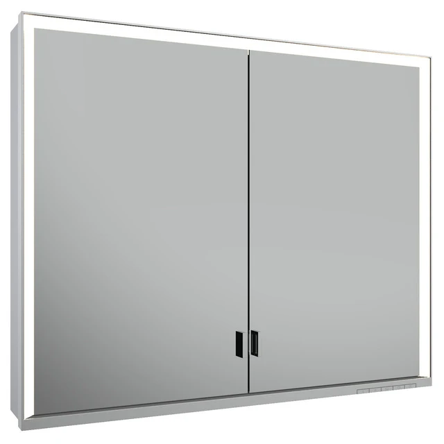 KEUCO Wandvorbau Spiegelschrank mit verdecktem Ablagefach „Royal Lumos“ in Silber (eloxiert), Aufputz, mit Steckdosen, ohne Spiegelheizung 900 × 735 × 165 mm KEUCO Wandvorbau Spiegelschrank mit verdecktem Ablagefach „Royal Lumos“ in Silber (eloxiert), Aufputz, mit Steckdosen, ohne Spiegelheizung 900 × 735 × 165 mm
