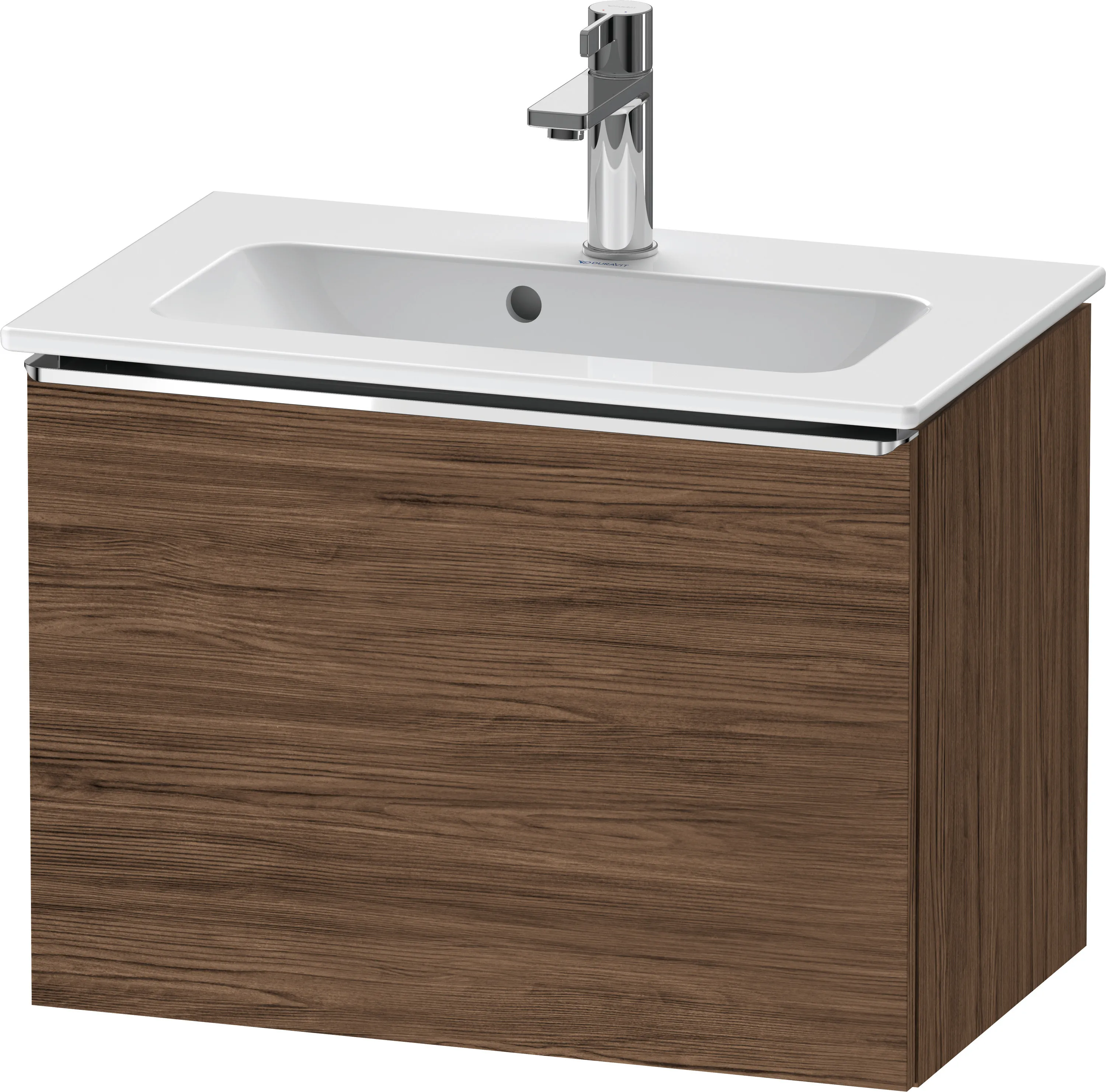Duravit Waschtischunterschrank wandhängend „D-Neo“ 61 × 44 × 37,2 cm Nussbaum Dunkel