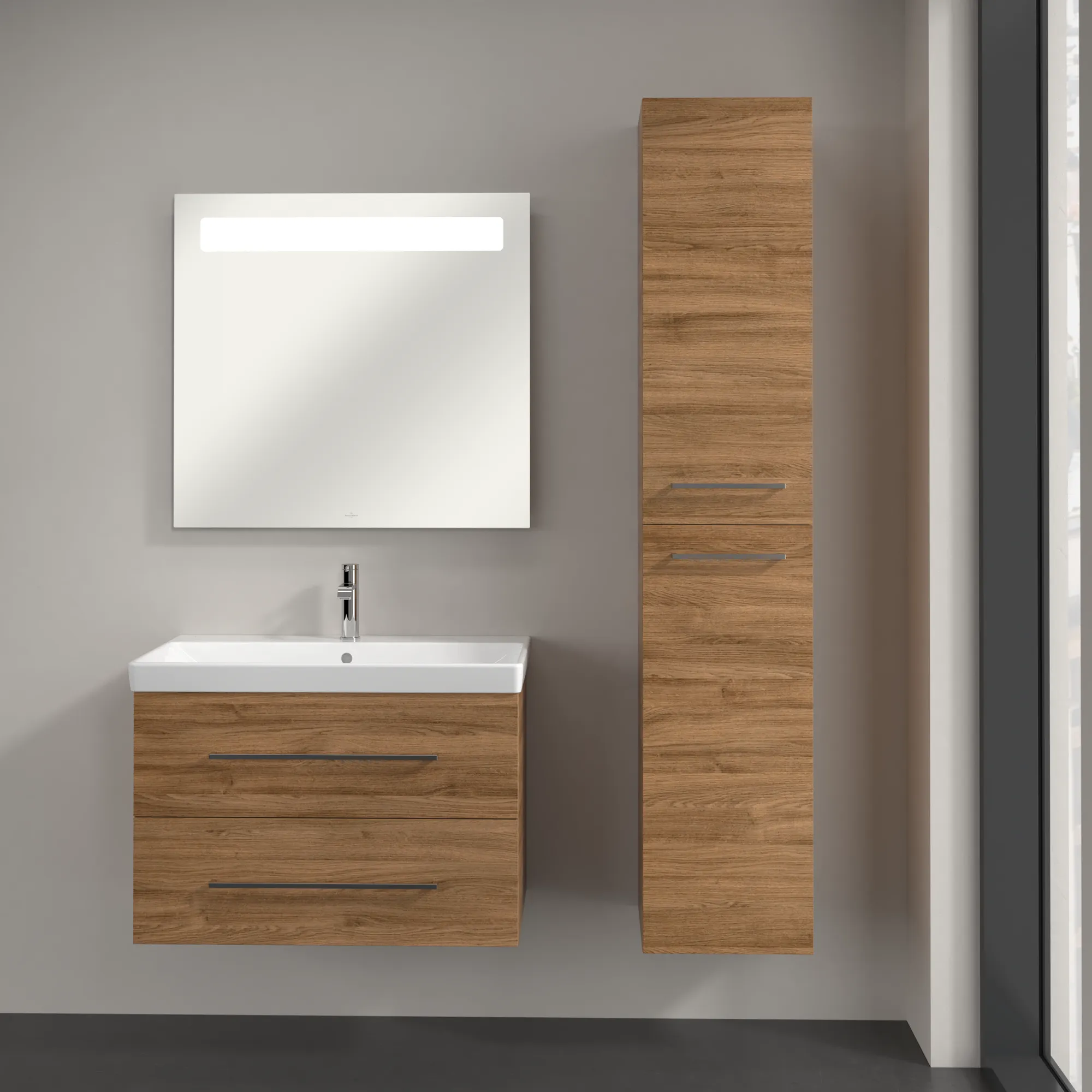 Villeroy & Boch Hochschrank „Avento“ 35 × 176 × 37,2 × 37,2 cm Kansas Oak, Anschlag rechts, Soft Closing, 2 Türen Villeroy & Boch Hochschrank „Avento“ 35 × 176 × 37,2 × 37,2 cm Kansas Oak, Anschlag rechts, Soft Closing, 2 Türen