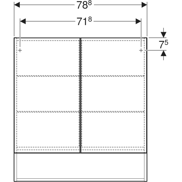 Geberit Spiegelschrank „Renova Plan“ 78,8 × 17,5 cm