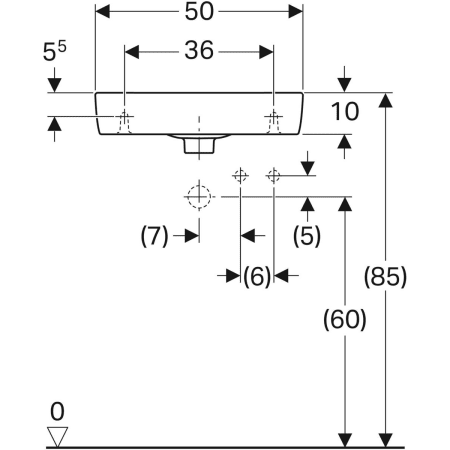 Wandwaschtisch mit Ablagefläche „Renova Compact“, rechteckig, mit Überlauf, Hahnlochposition rechts, Ablagefläche links 50 × 25 cm in weiß alpin Wandwaschtisch mit Ablagefläche „Renova Compact“, rechteckig, mit Überlauf, Hahnlochposition rechts, Ablagefläche links 50 × 25 cm in weiß alpin