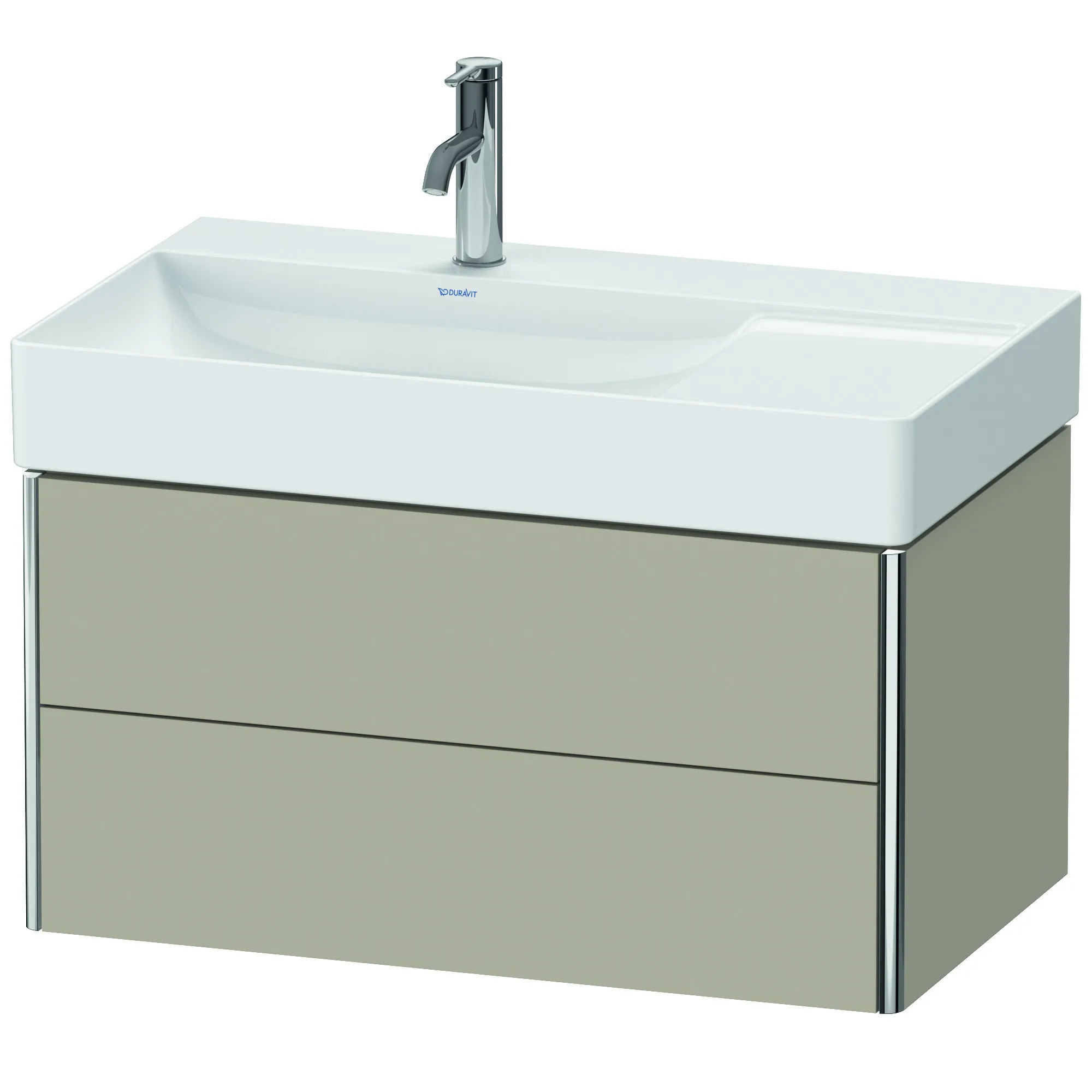 Duravit Waschtischunterschrank wandhängend „XSquare“ 78,4 × 39,7 × 46 cm Taupe Seidenmatt Duravit Waschtischunterschrank wandhängend „XSquare“ 78,4 × 39,7 × 46 cm Taupe Seidenmatt