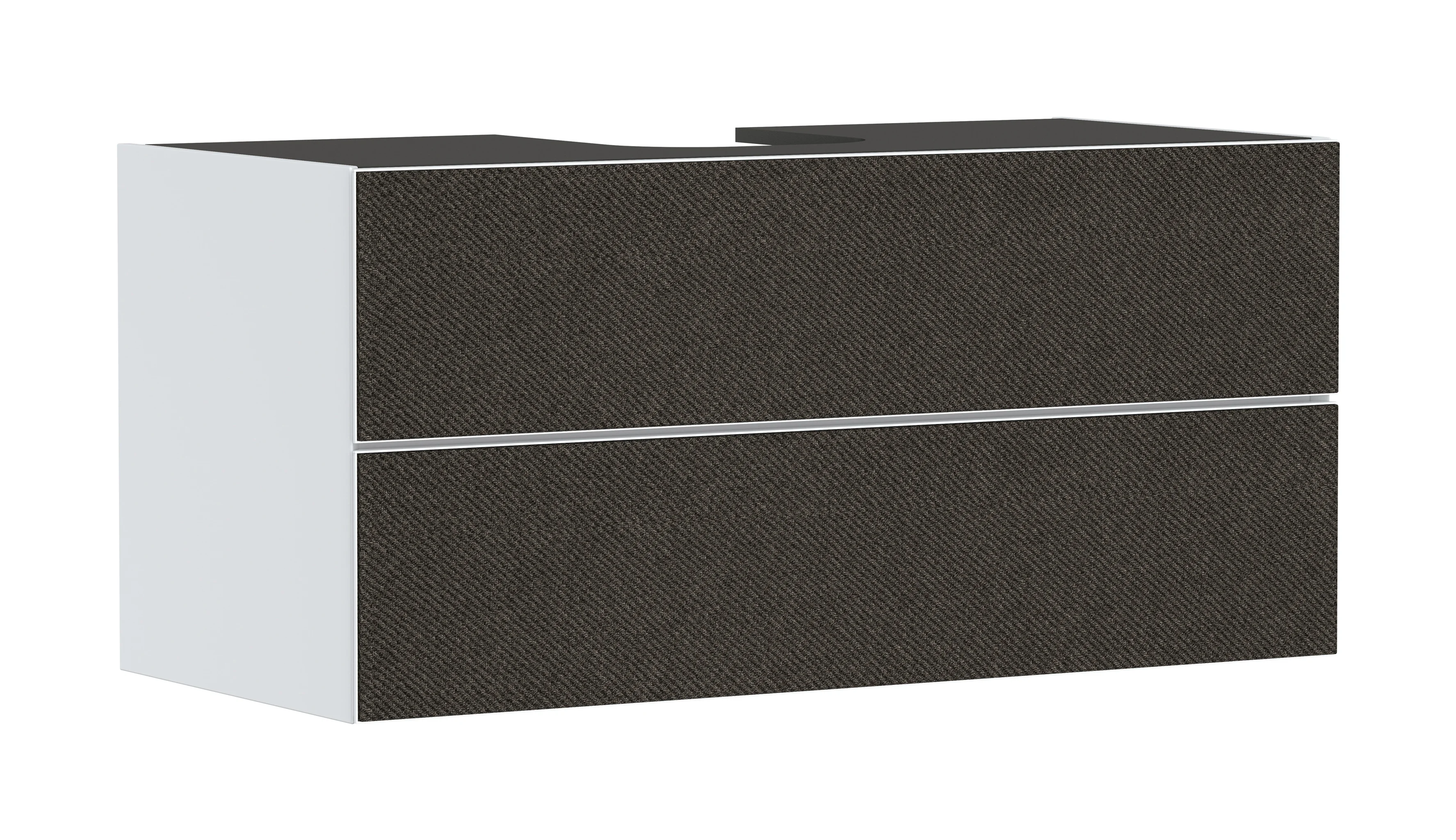 Hansgrohe Xevolos E Waschtischunterschrank Mattweiß 1180x550 mm mit 2 Schubkästen, griff- und siphonausschnittlos, SoftClose, PushOpen, vormontiert Hansgrohe Xevolos E Waschtischunterschrank Mattweiß 1180x550 mm mit 2 Schubkästen, griff- und siphonausschnittlos, SoftClose, PushOpen, vormontiert