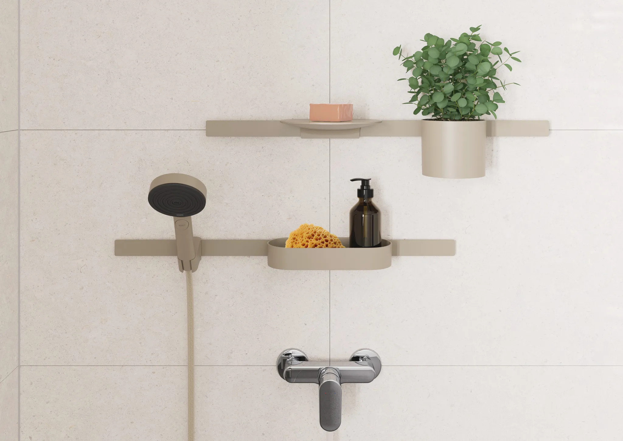 Hansgrohe Zahnbürstenhalter „WallStoris Planet Edition“ in Befestigung sichtbar Hansgrohe Zahnbürstenhalter „WallStoris Planet Edition“ in Befestigung sichtbar