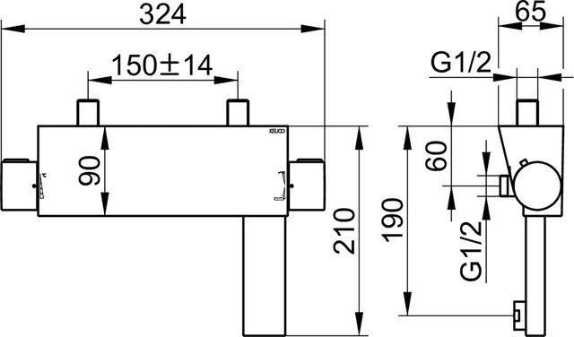 KEUCO EDITION 11 Wannenmischer Aufputz für AP Montage verchromt KEUCO EDITION 11 Wannenmischer Aufputz für AP Montage verchromt