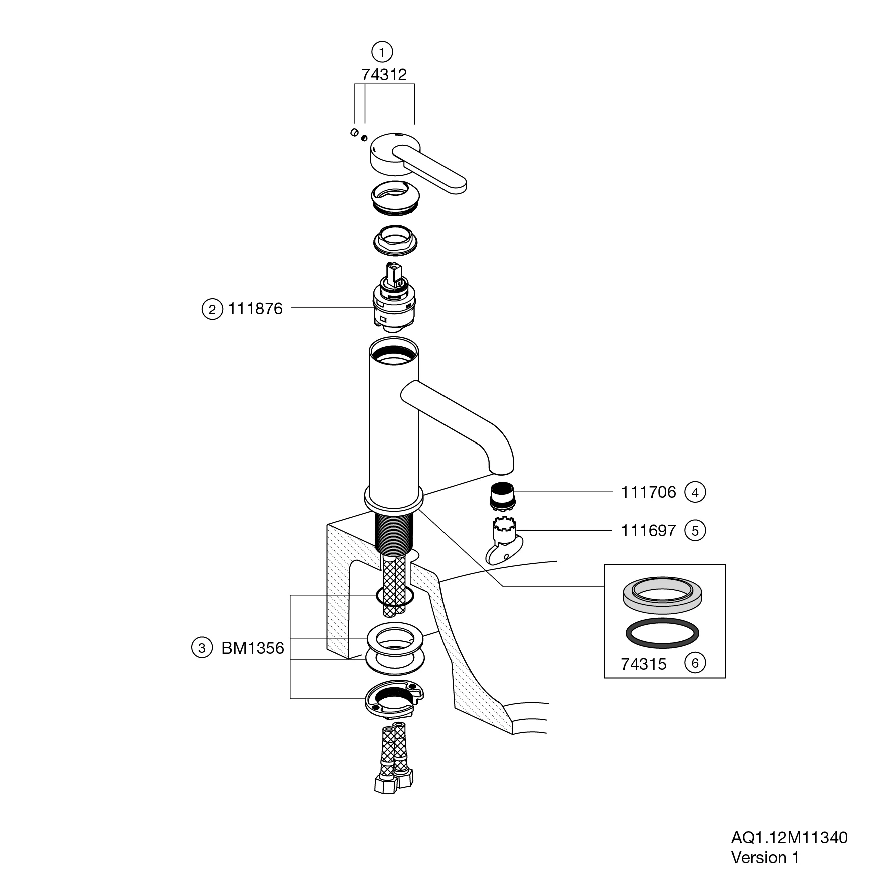 HEWI Einhebel-Waschtischmischer System-Armaturen, chrom, Griff senfgelb, 172 mm hoch, Ausladung 130 mm HEWI Einhebel-Waschtischmischer System-Armaturen, chrom, Griff senfgelb, 172 mm hoch, Ausladung 130 mm