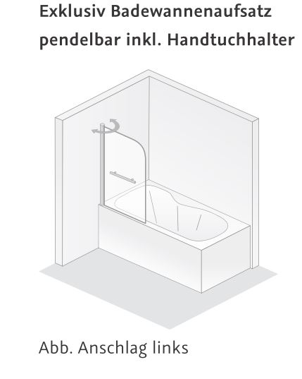 HSK teilgerahmter Badewannenaufsatz pendelbar 1-teilig „Exklusiv“ Glas Mattierung mittig (65 cm), Profile Alu Silber-matt, B: 750 mm H: 1400 mm HSK teilgerahmter Badewannenaufsatz pendelbar 1-teilig „Exklusiv“ Glas Mattierung mittig (65 cm), Profile Alu Silber-matt, B: 750 mm H: 1400 mm