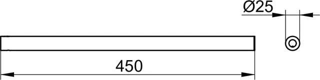 REVA 12820010000 Handtuchhalter 450 mm verchromt REVA 12820010000 Handtuchhalter 450 mm verchromt
