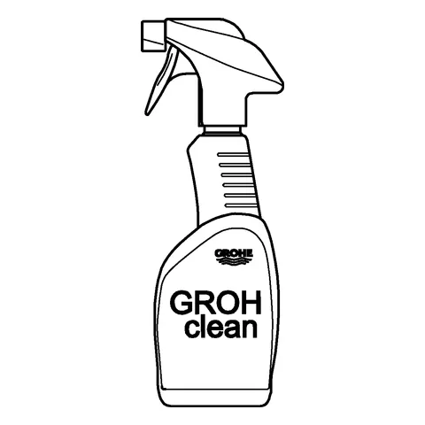 Grohe Armaturen- und Badreiniger Grohclean 48166, 500 ml, Zitronensäurebasis, 10 Stück Grohe Armaturen- und Badreiniger Grohclean 48166, 500 ml, Zitronensäurebasis, 10 Stück