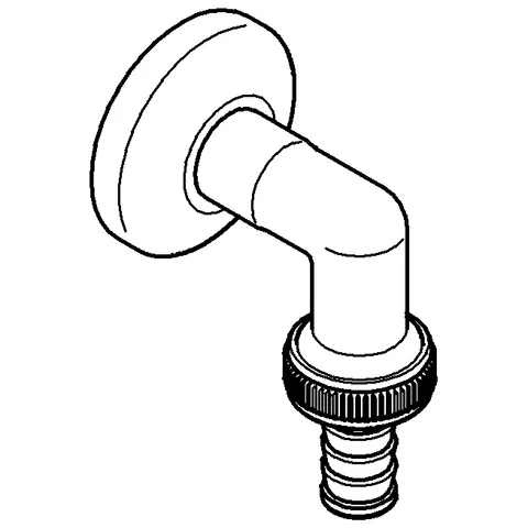 Original WAS Schlauchanschlussbogen 41125, DN 15, Wandmontage, eigensicher, chrom Original WAS Schlauchanschlussbogen 41125, DN 15, Wandmontage, eigensicher, chrom