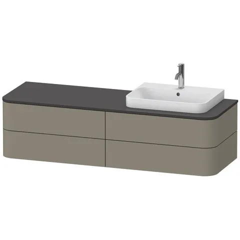 Duravit Waschtischunterschrank wandhängend „Happy D.2 Plus“ 160 × 40,8 × 55 cm, rechts Duravit Waschtischunterschrank wandhängend „Happy D.2 Plus“ 160 × 40,8 × 55 cm, rechts