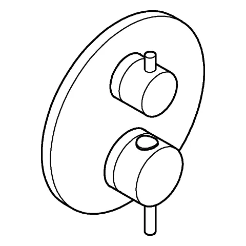 Thermostat-Brausebatterie Atrio 24358, mit integrierter 2-Wege-Umstellung, Fertigmontageset für Rapido SmartBox, chrom Thermostat-Brausebatterie Atrio 24358, mit integrierter 2-Wege-Umstellung, Fertigmontageset für Rapido SmartBox, chrom