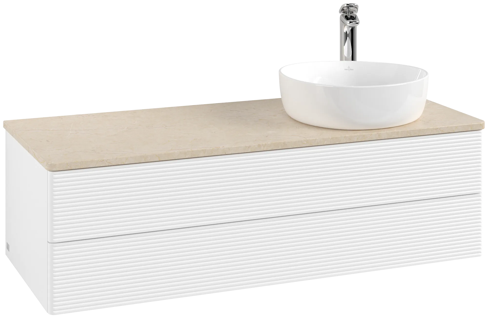 Villeroy & Boch Antao Waschbeckenunterschrank L23_5, 1200x360x500mm, Holz, White Matt Lacquer/Botticino