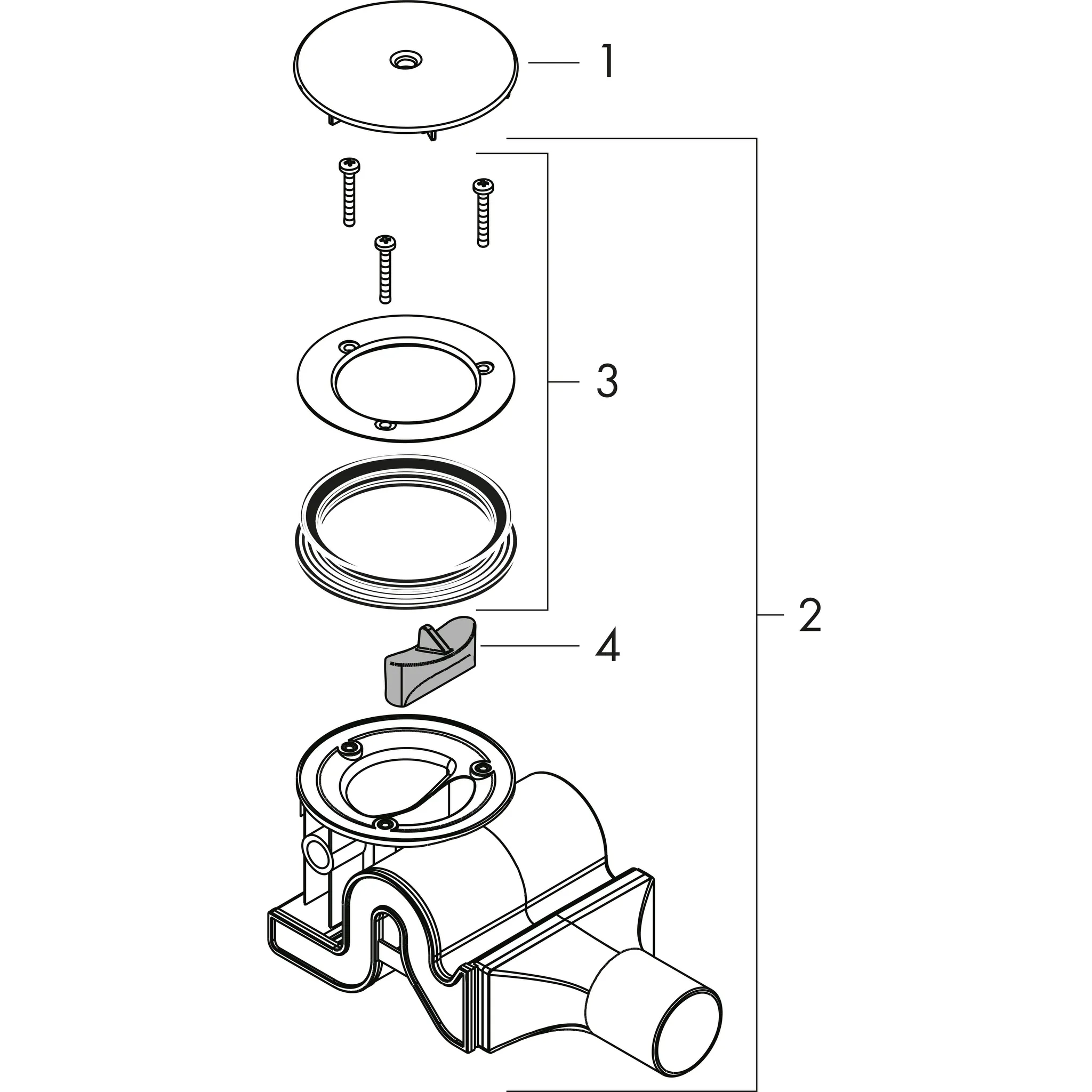Ablaufgarnitur Duschwannen Raindrain 90 XXL Komplettset chrom Ablaufgarnitur Duschwannen Raindrain 90 XXL Komplettset chrom