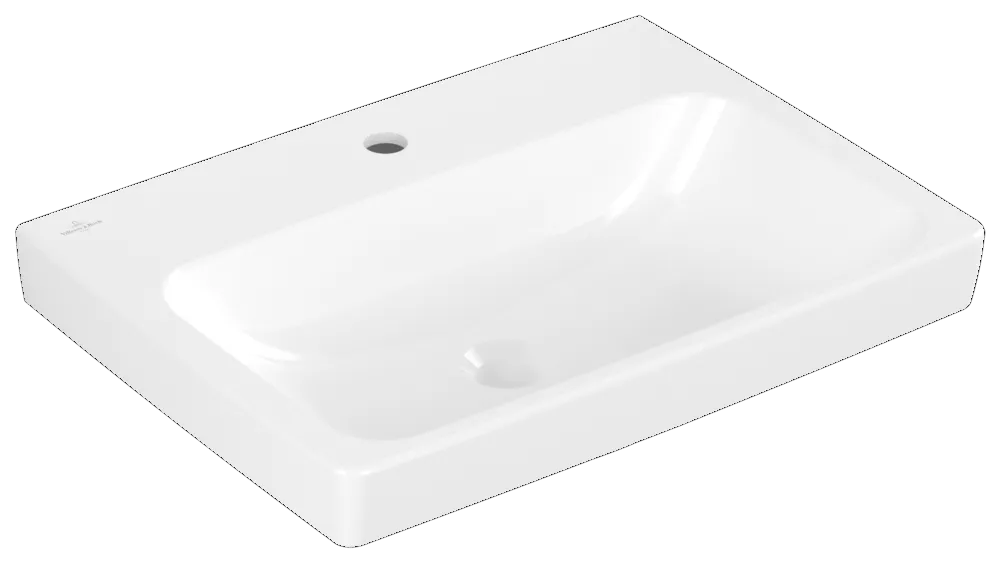Villeroy & Boch Waschbecken „Architectura“ 600 × 445 × 165 mm, ohne Hahnlochbohrung, für Becken mittig