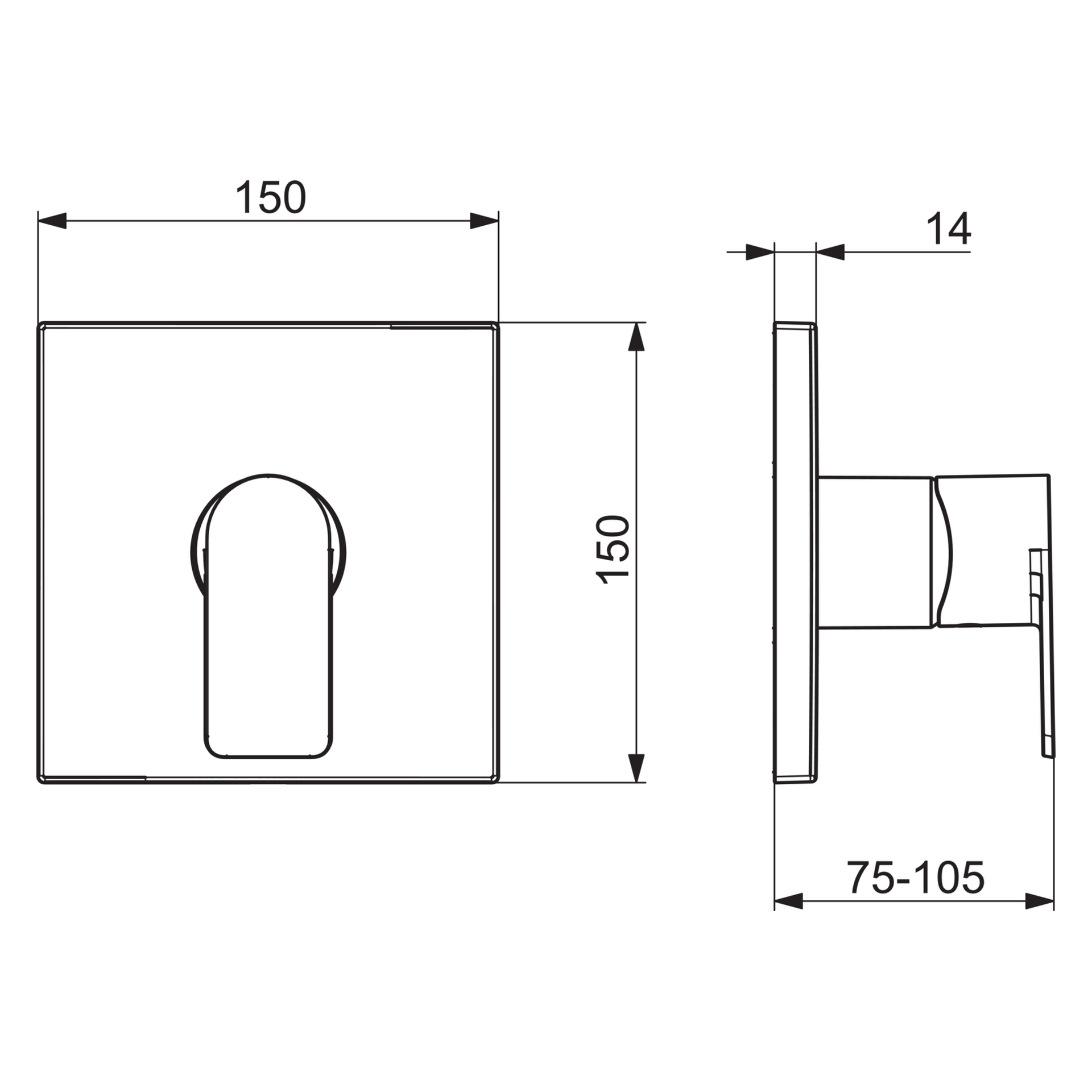 Einhebelmischer Fertigset für Brause-Batterie STELA 8785 Rosette eckig Chrom Einhebelmischer Fertigset für Brause-Batterie STELA 8785 Rosette eckig Chrom