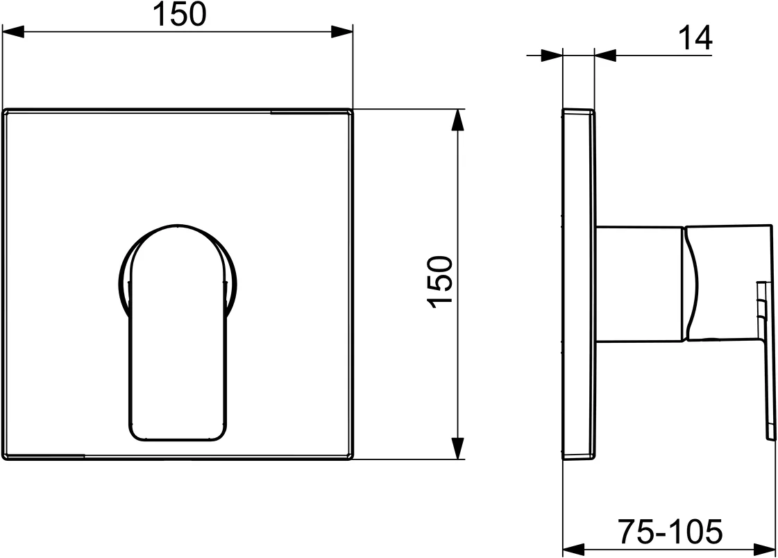 HansaSTELA Duscharmatur Einhebelmischer Fertigset für Brause-Batterie HansaSTELA 8785 Rosette eckig Chrom HansaSTELA Duscharmatur Einhebelmischer Fertigset für Brause-Batterie HansaSTELA 8785 Rosette eckig Chrom