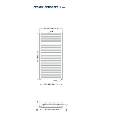 HSK Design-Handtuchwärmer „Line“ Elektrobetrieb 60 × 121,5 cm in Weiß HSK Design-Handtuchwärmer „Line“ Elektrobetrieb 60 × 121,5 cm in Weiß