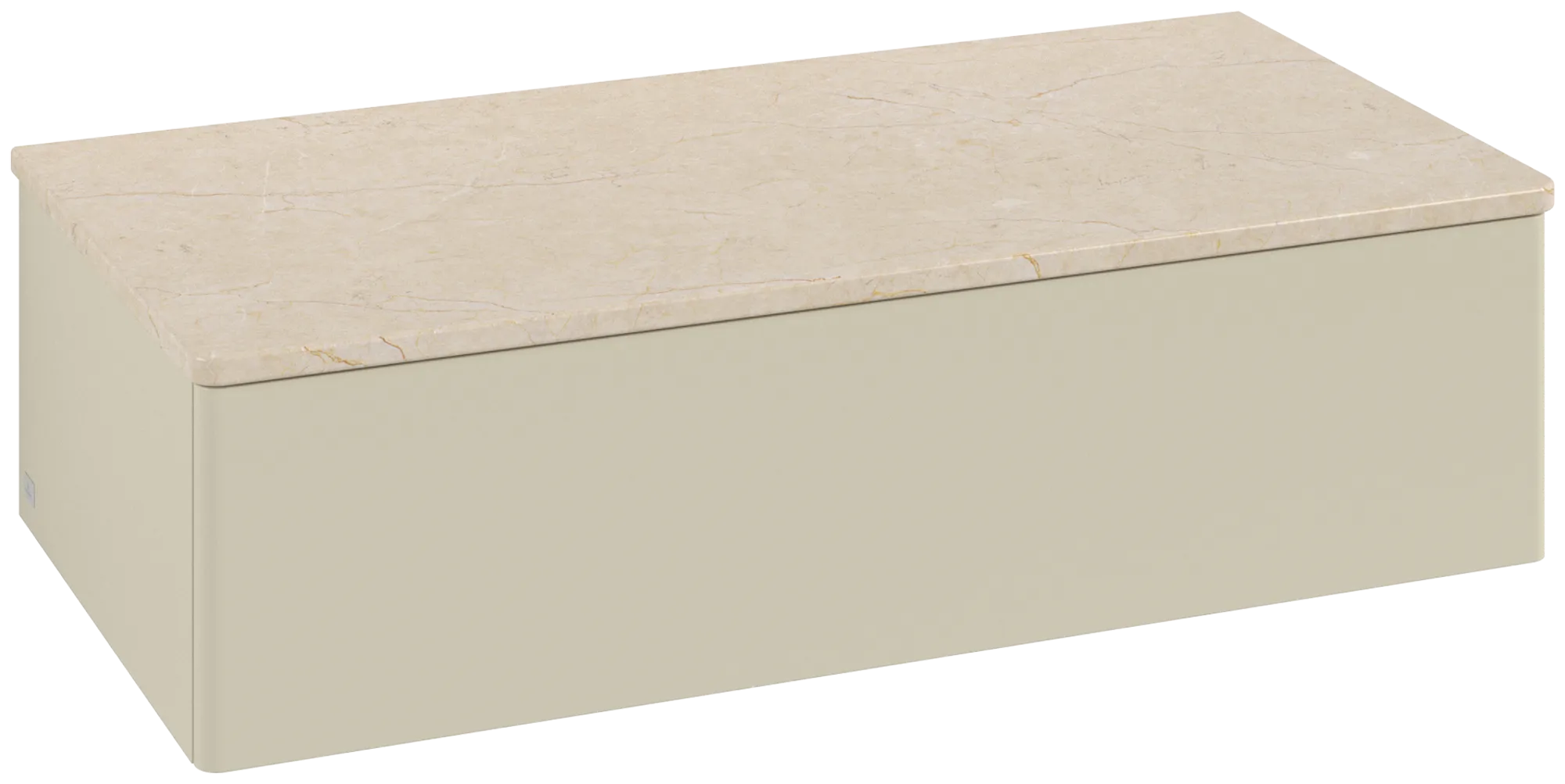 Villeroy & Boch Antao Sideboard K40, 1000x268x500mm, Silk Grey Matt Lacquer / Botticino