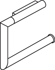 HEWI Toilettenpapierhalter pulverbeschichtet „System 162“ 13,7 × 1,5 × 11 cm