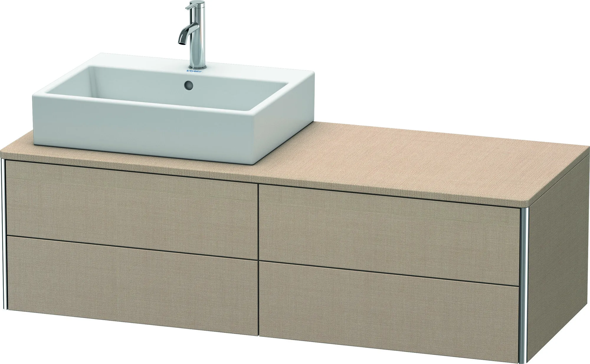 Duravit Waschtischunterschrank wandhängend „XSquare“ 140 × 40 × 54,8 cm Leinen Duravit Waschtischunterschrank wandhängend „XSquare“ 140 × 40 × 54,8 cm Leinen