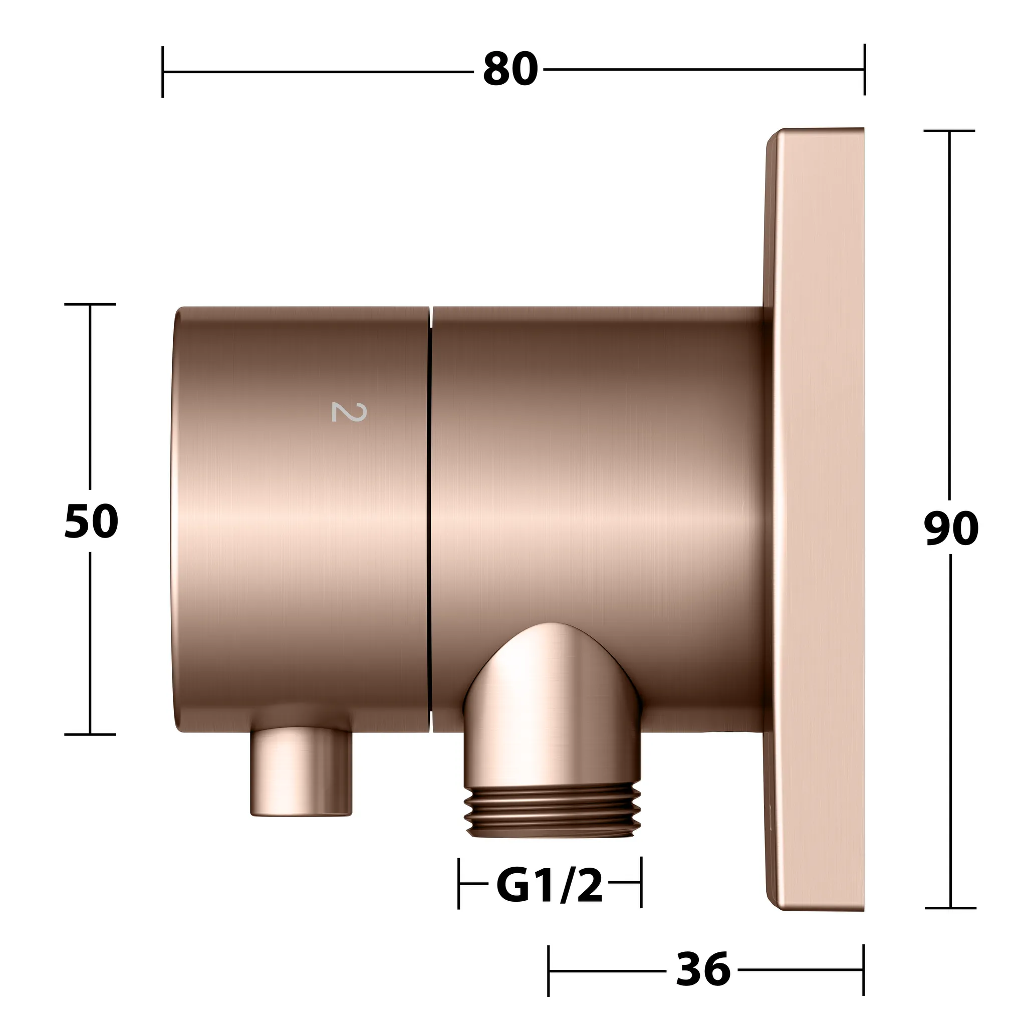 IXMO 3-Wege Ab- u. Umstellventil UP IXMO Comfort, eckig Rotgold gebürstet IXMO 3-Wege Ab- u. Umstellventil UP IXMO Comfort, eckig Rotgold gebürstet