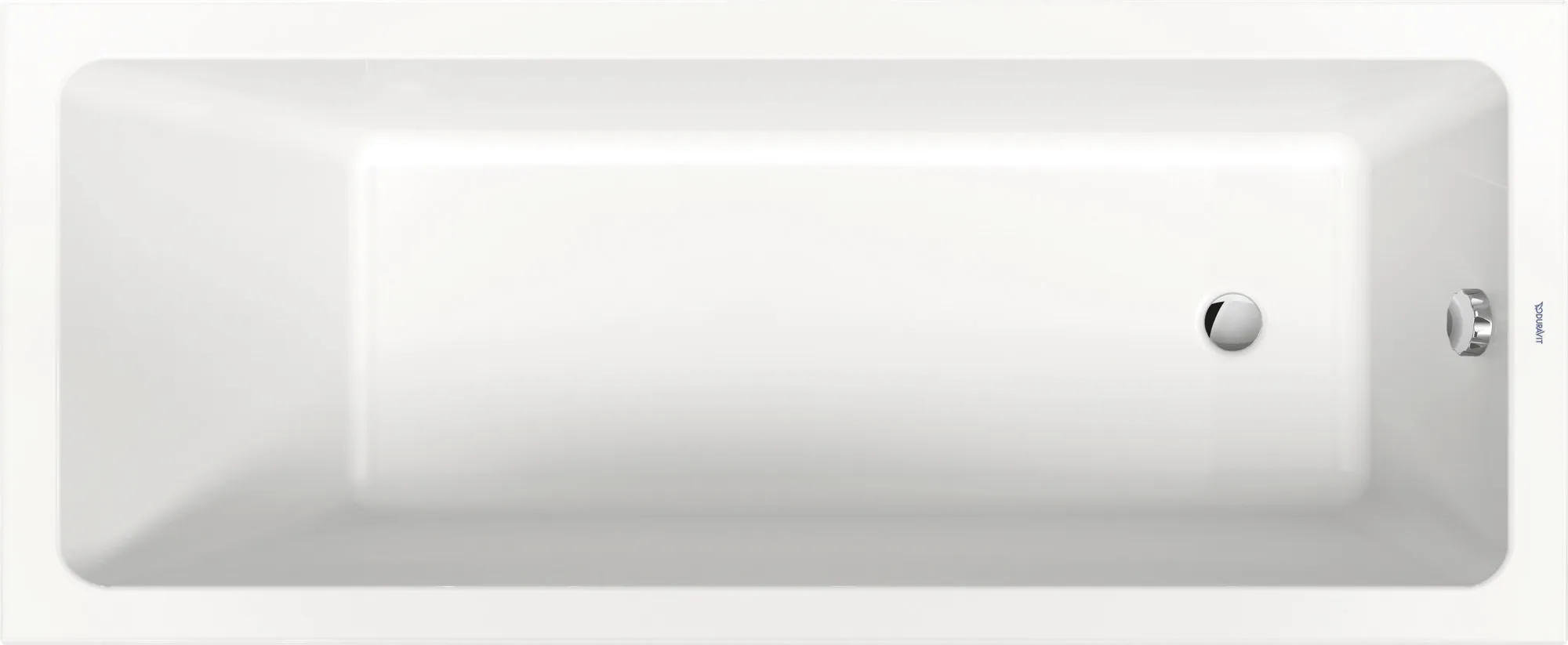 Duravit Badewanne „No.1“ rechteck 1700 × 700 mm, Fußablauf in Weiß Duravit Badewanne „No.1“ rechteck 1700 × 700 mm, Fußablauf in Weiß