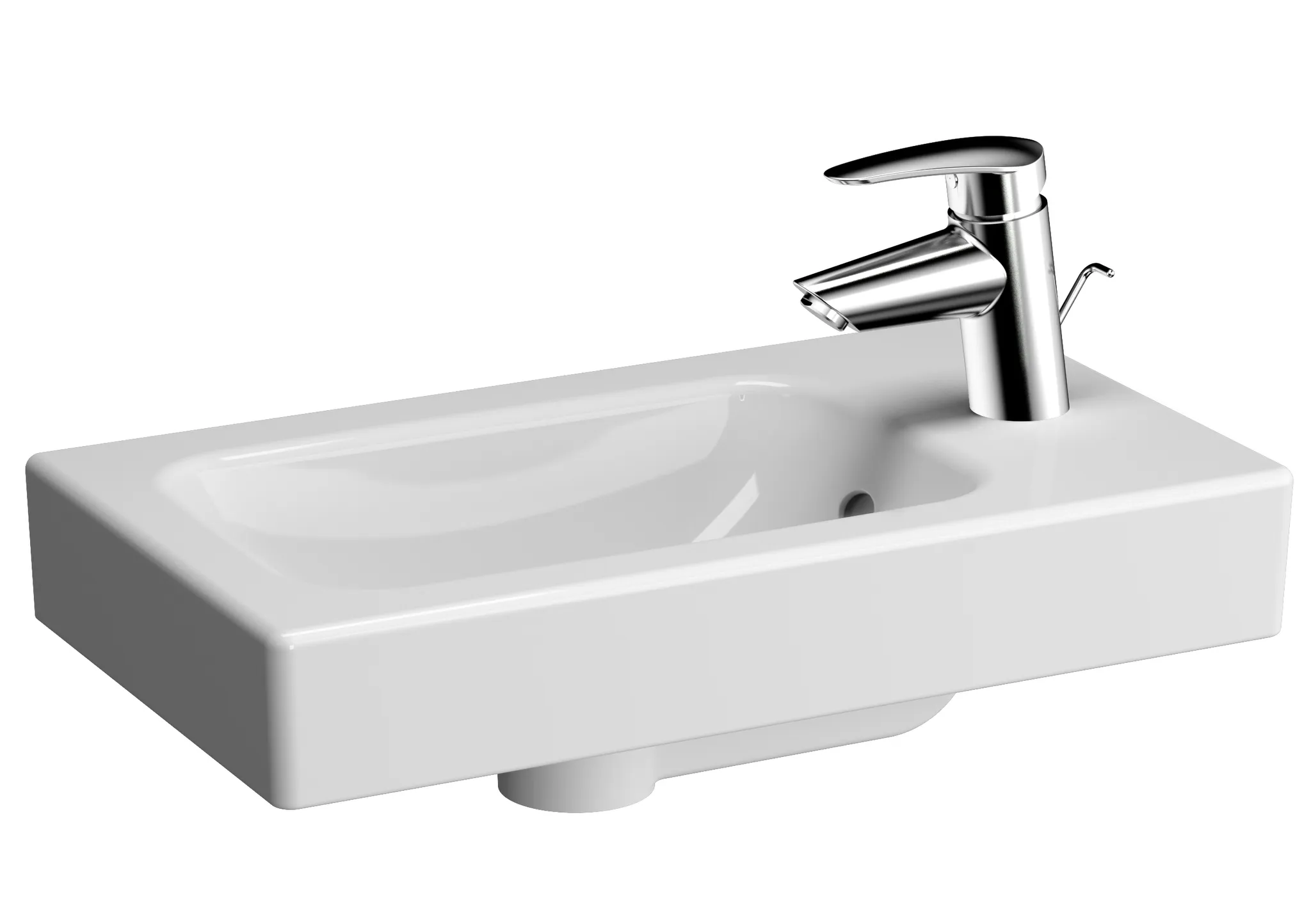 VitrA Options Handwaschbecken 51 x 28 cm, Hahnloch rechts, Überlauf, Weiß Hochglanz VitrA Options Handwaschbecken 51 x 28 cm, Hahnloch rechts, Überlauf, Weiß Hochglanz