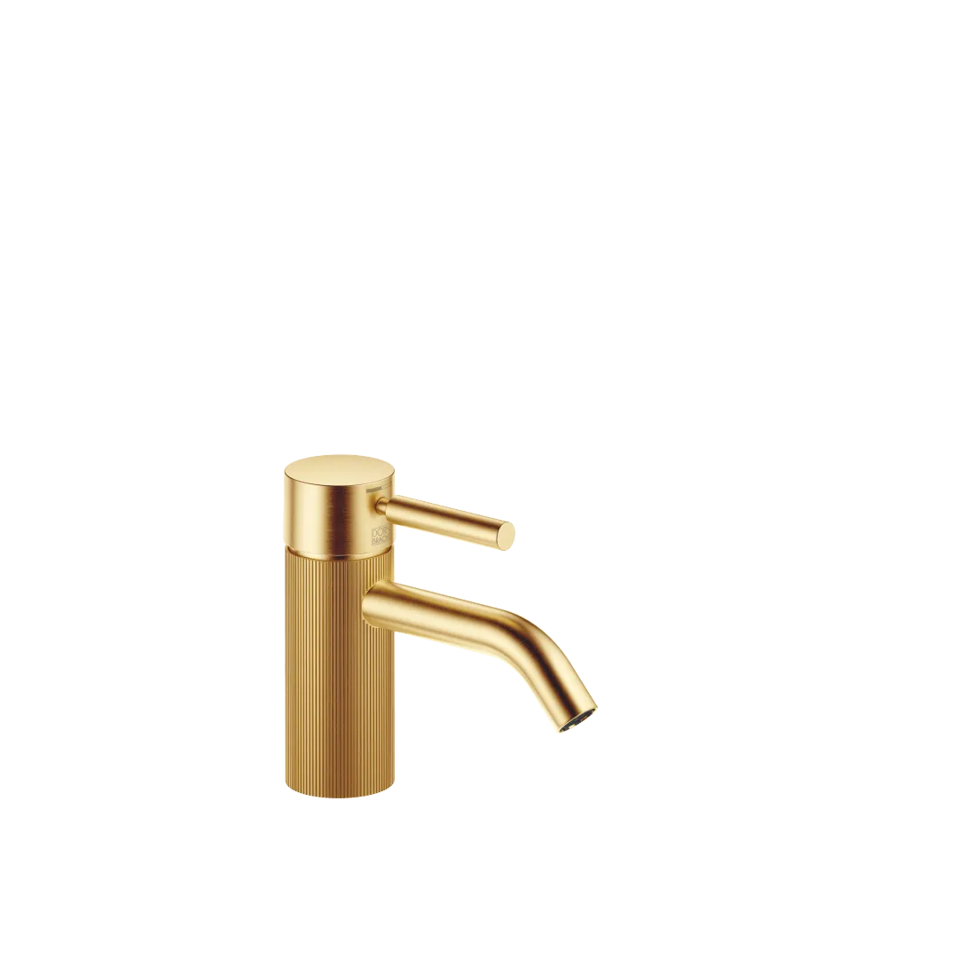 Dornbracht META Waschtisch-Einhandbatterie ohne Ablaufgarnitur, Gold gebürstet PVD, Ausladung 125 mm, Armaturenhöhe 135 mm, Bohrungsdurchmesser 35 mm