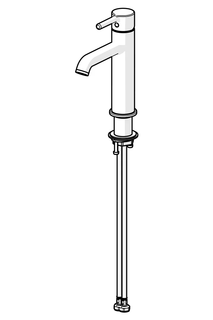 HansaVANTIS Style Waschtischarmatur EHM WT-Batt. HansaVANTIS Style 5437 Ausld. 133 mm Bronze gebürstet