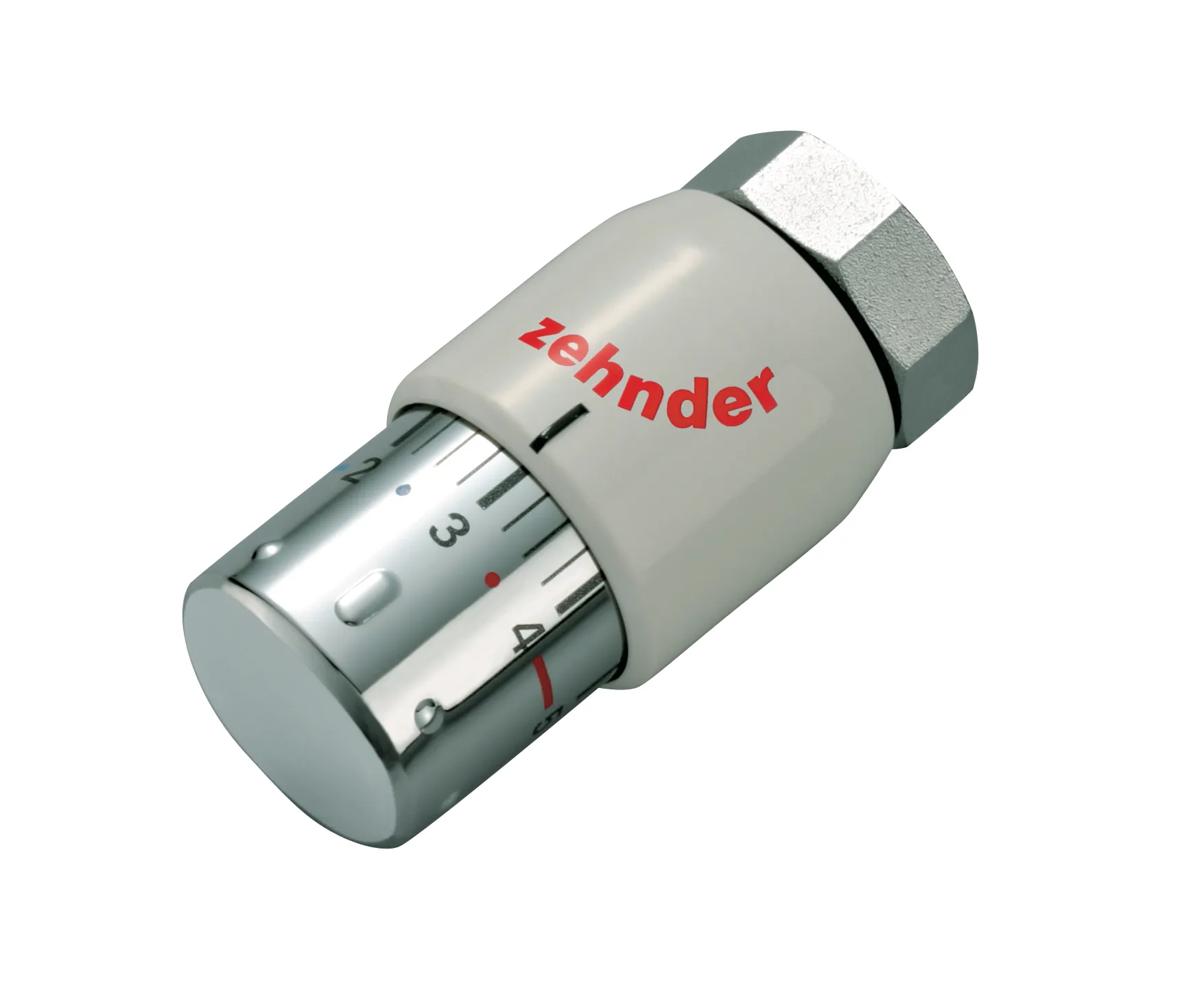 Zehnder Heizkörperthermostat mit Flüssigfühler „SH“ in weiß / chrom Zehnder Heizkörperthermostat mit Flüssigfühler „SH“ in weiß / chrom