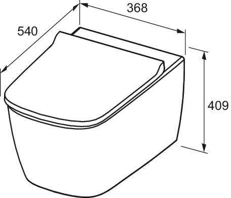 TECE WC „neo“, Befestigung verdeckt, ohne Spülrand