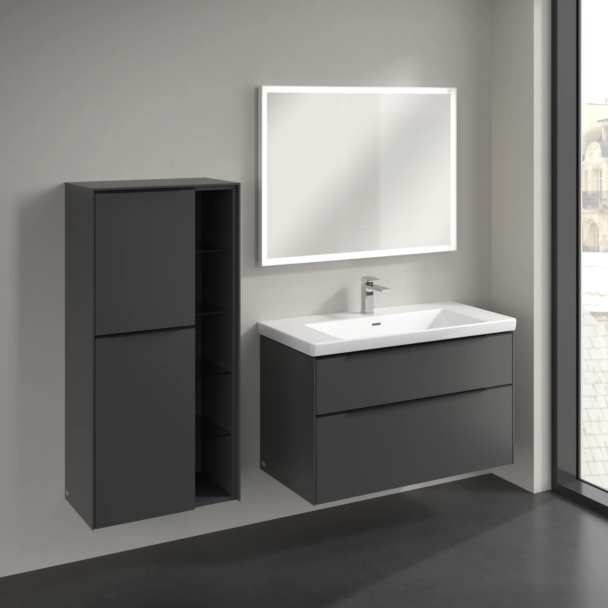 Villeroy & Boch Subway 3.0 Mittelschrank C59801, 574 x 1200 x 362 mm, links angeschlagen
