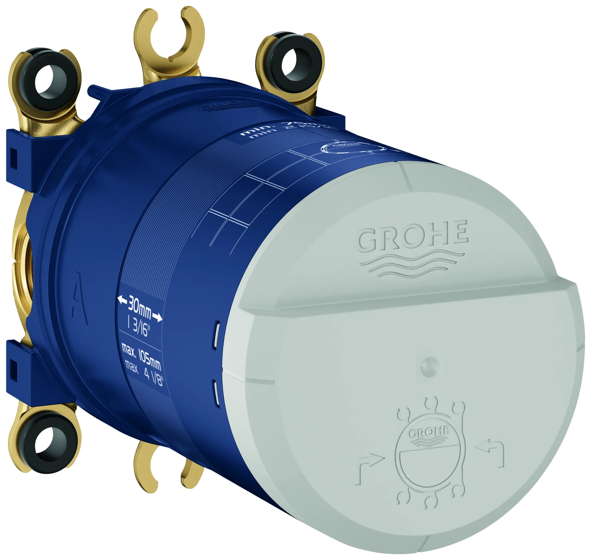 Universal-Unterputz-Einbaukörper Rainshower 26484, DN 15, für Kopfbrauseset, 26 475 / 26 477 / 26 479 / 26 481, 9,5 l/min Durchflusskonstanthalter pro Wasserweg Universal-Unterputz-Einbaukörper Rainshower 26484, DN 15, für Kopfbrauseset, 26 475 / 26 477 / 26 479 / 26 481, 9,5 l/min Durchflusskonstanthalter pro Wasserweg