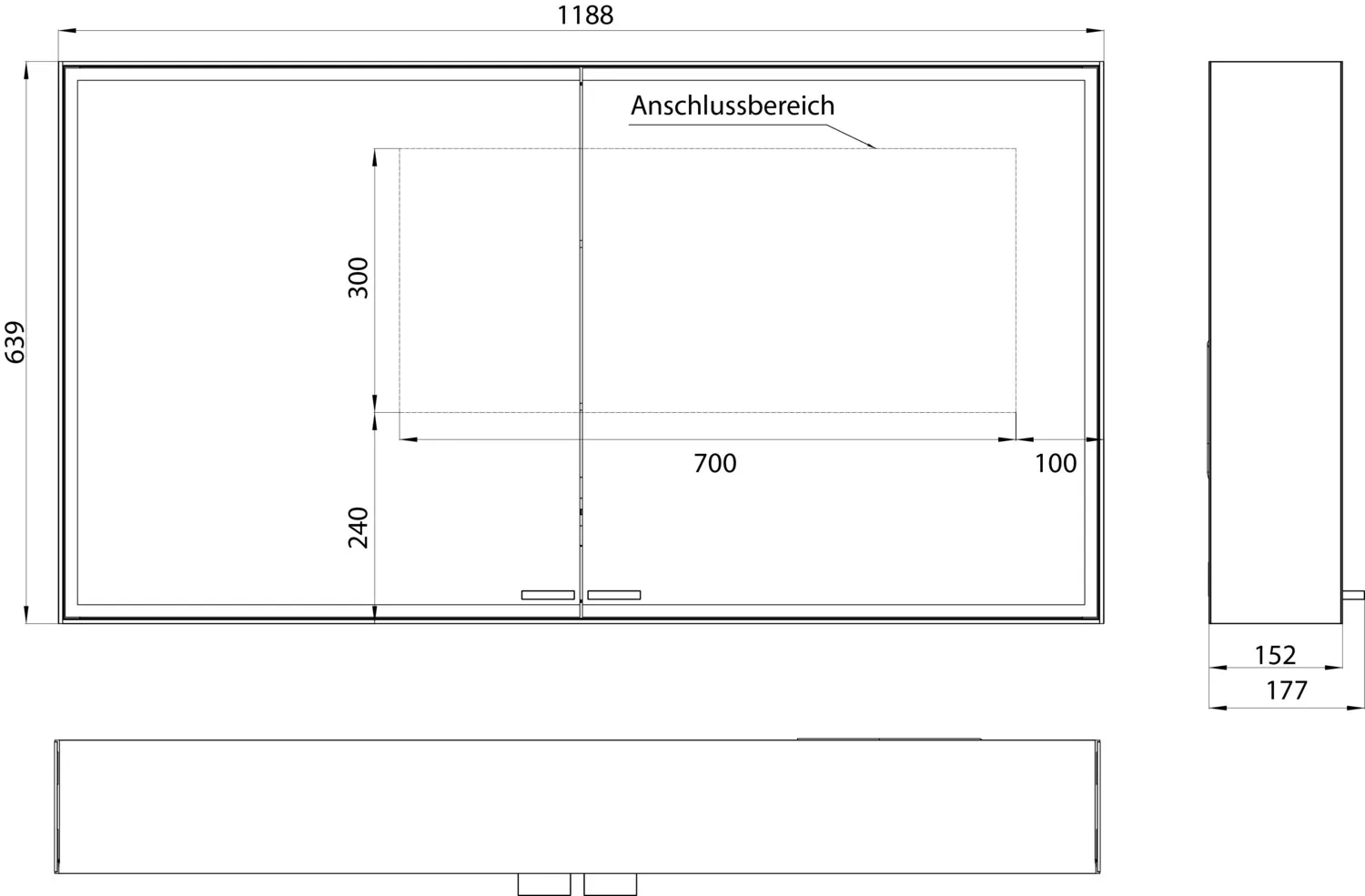 emco Spiegelschrank „prestige 2“ 118,8 × 63,9 × 17,7 cm