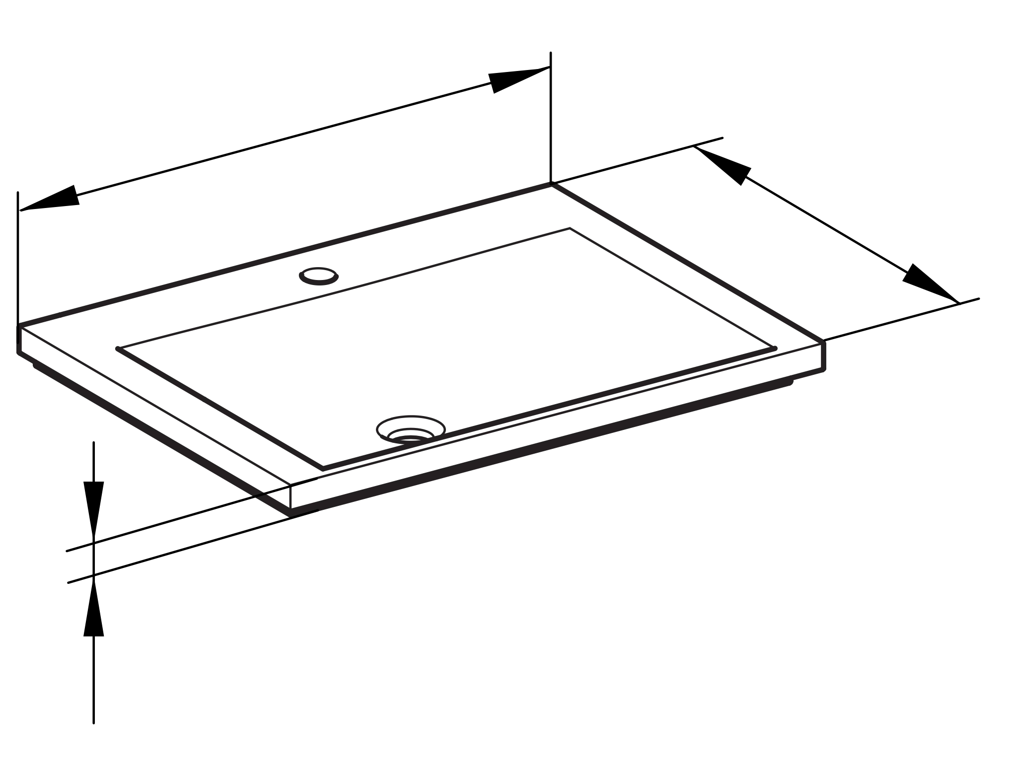 KEUCO Einbauwaschtisch „Royal Reflex“, mit Hahnlochbohrung in Weiß, 650 × 490 × 30 mm KEUCO Einbauwaschtisch „Royal Reflex“, mit Hahnlochbohrung in Weiß, 650 × 490 × 30 mm