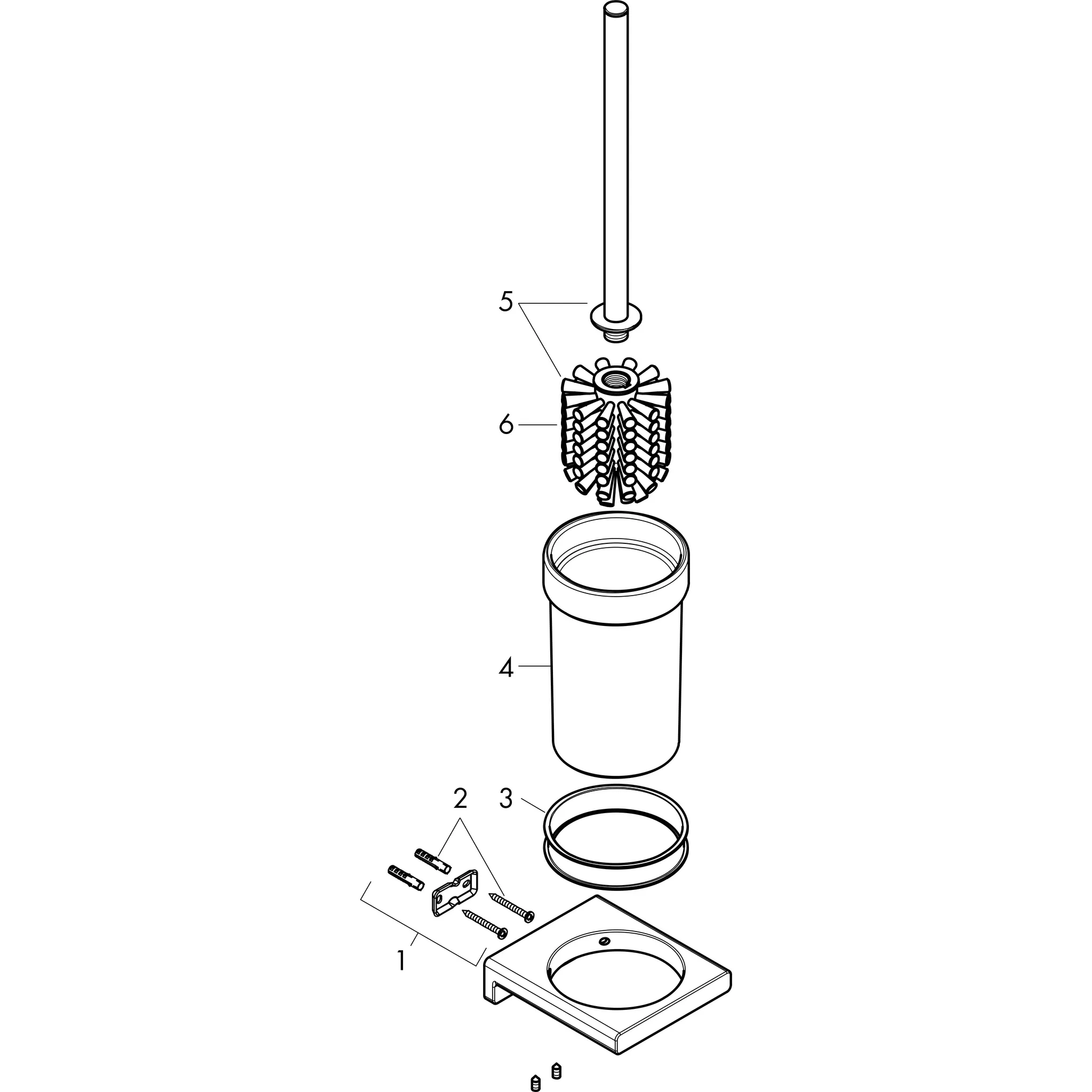 WC Bürstenhalter AddStoris Wandversion chrom