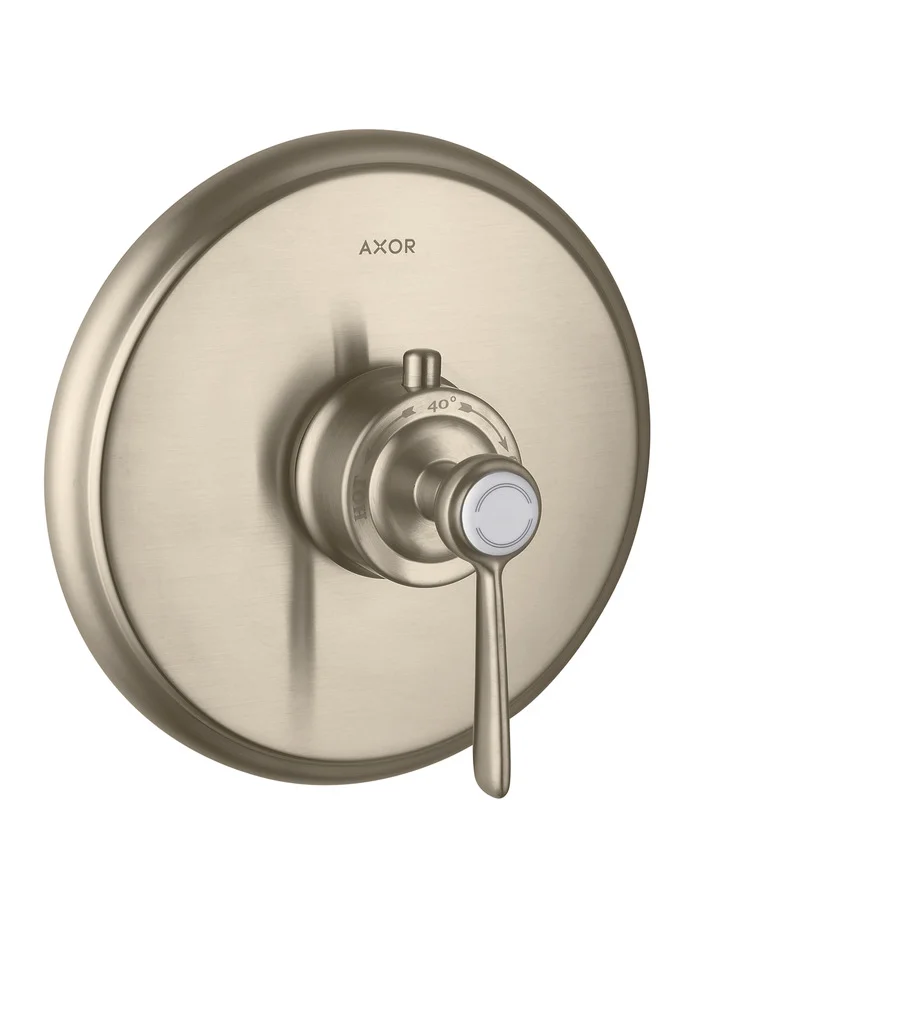 Hansgrohe AXOR Montreux Thermostat Unterputz mit Hebelgriff, Brushed Nickel, max. Durchflussmenge 43 l/min, einstellbare Temperaturbegrenzung Hansgrohe AXOR Montreux Thermostat Unterputz mit Hebelgriff, Brushed Nickel, max. Durchflussmenge 43 l/min, einstellbare Temperaturbegrenzung