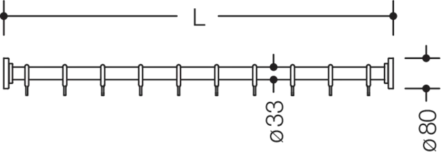 HEWI Duschvorhangstange „Serie 801“ HEWI Duschvorhangstange „Serie 801“